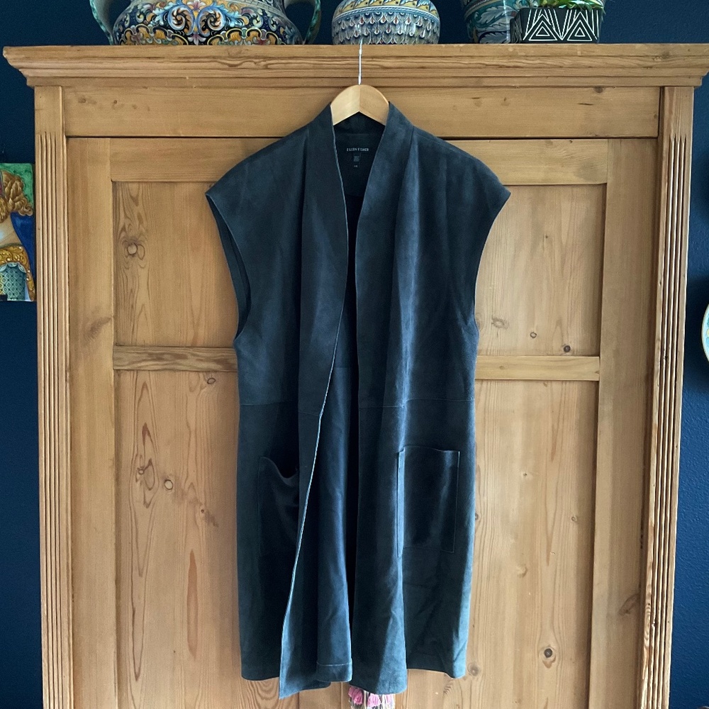 Eileen Fisher Suede Vest